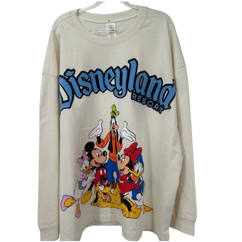 Disneyland Resort 3xl Fab Five Mickey Minnie Donald Daisy Goofy Pullover